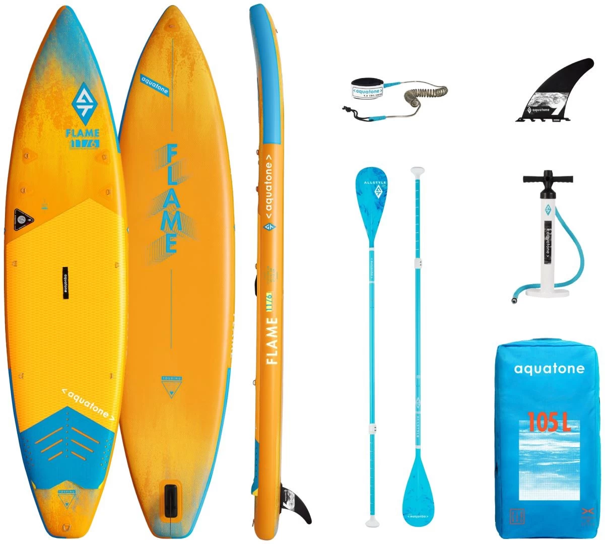 Aquatone Flame 11'6" Touring SUP Orange 1 Aquatone Flame 11'6" Touring SUP Orange