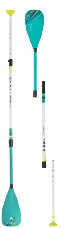 Aztron Mach Glass/carbon 3-Section Paddle Green-White